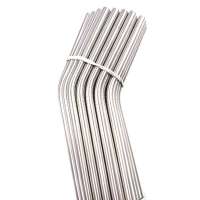 Hot Selling Curved Metal Straw 304 Stainless Straw Set